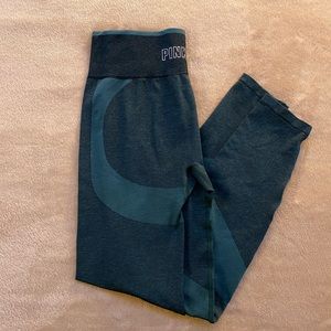 Dark green Victoria’s Secret PINK workout tights